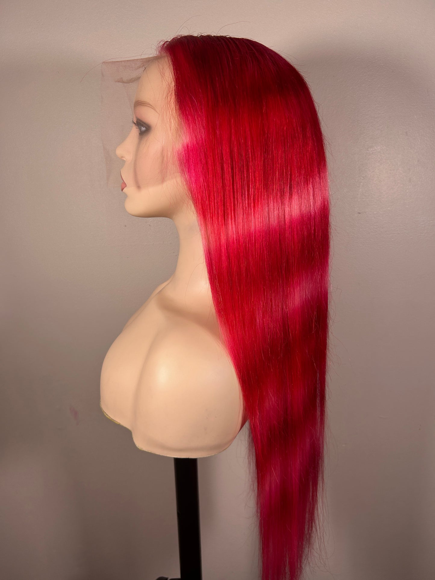26” Pink Zebra Striped 13x6 Lace Frontal Wig