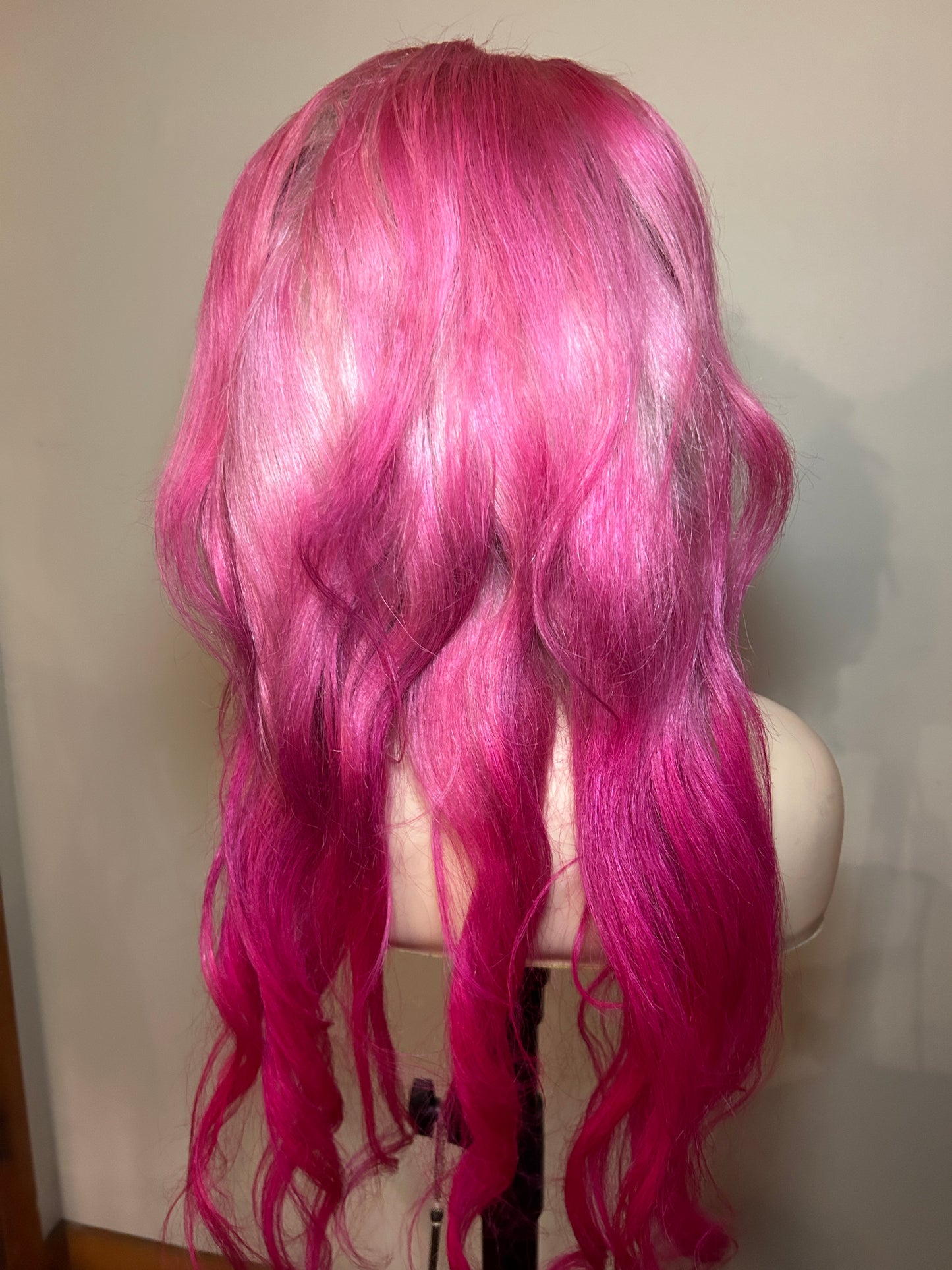 3 Tone Pink 13x 6 Lace Frontal Wig 26”