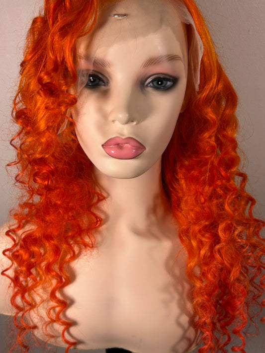 Orange 26” 13 x 6 HD Lace Frontal Wig