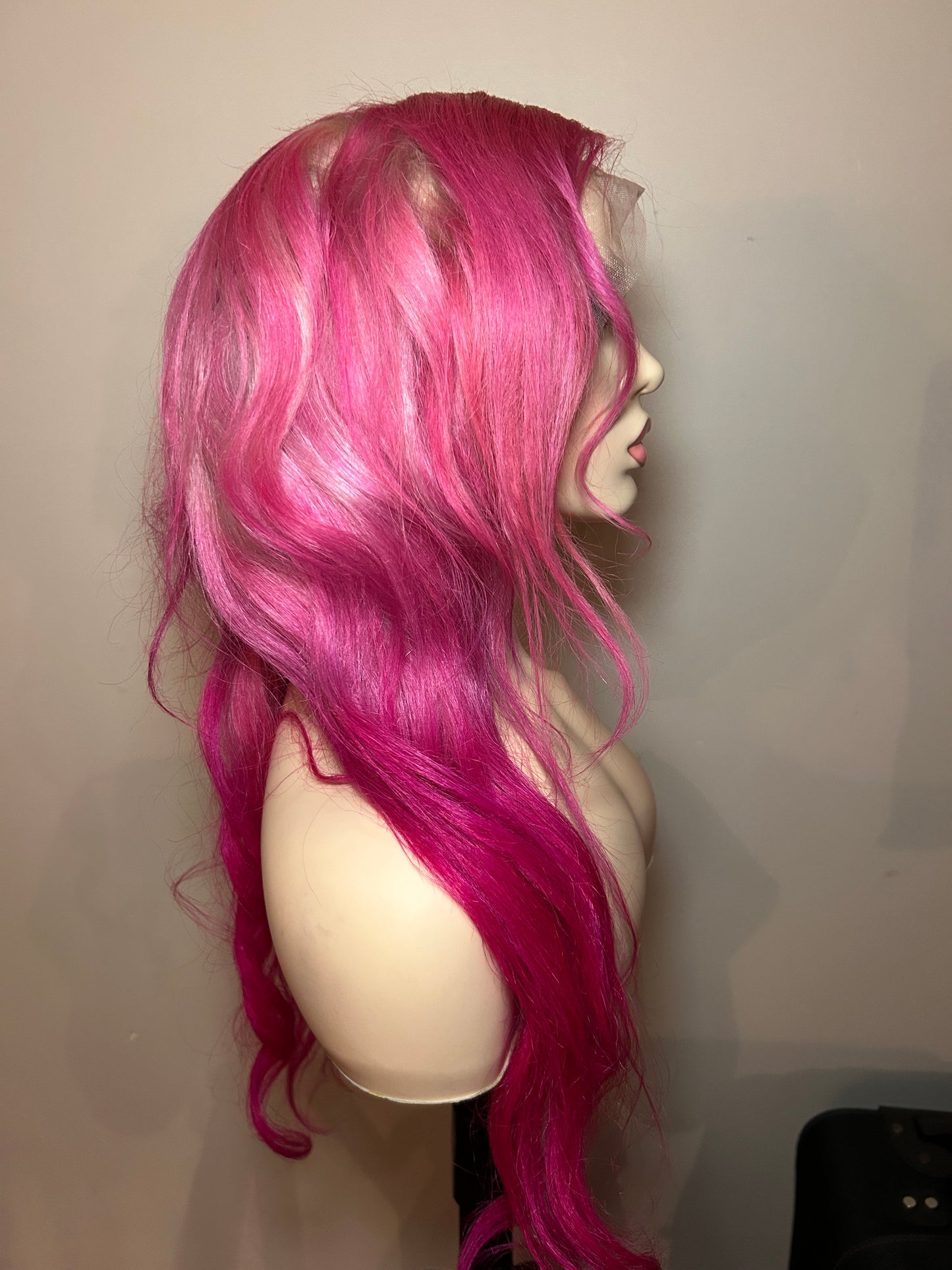 3 Tone Pink 13x 6 Lace Frontal Wig 26”