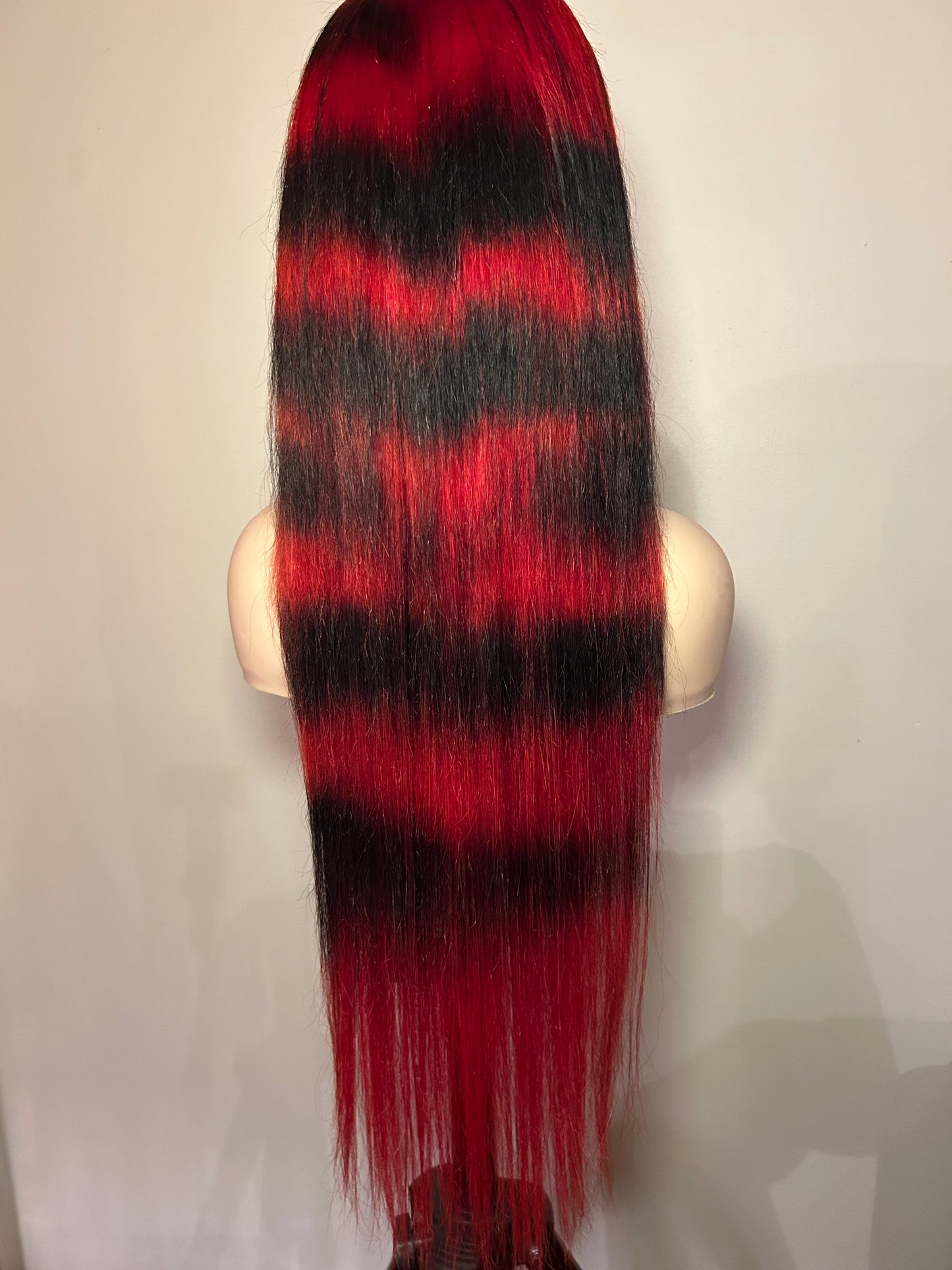 28” 13x6 Red & Black Lace Frontal Wig